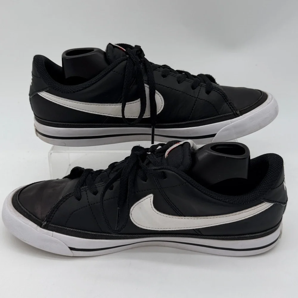 Nike Boys Court Legacy DA5380-002 Black Casual Leather Shoes Sneakers Size 6Y